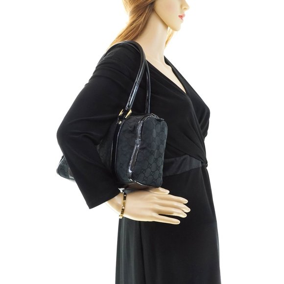 Auth Gucci Gg Hand Bag Canvas Patent #25268G25B - Picture 2 of 13